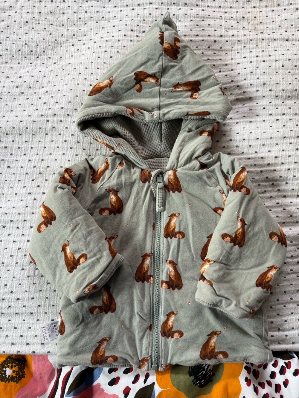Milk Barn Reversible Zip-Up Jacket | Fox + Dragonfly | 12–18M - Picture 2 of 5